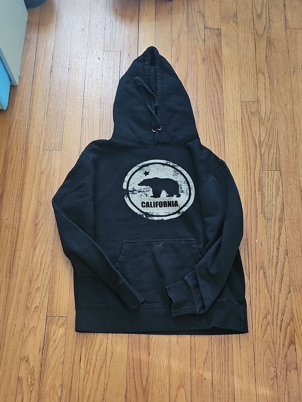 Black "California" Bear Graphic Hoodie